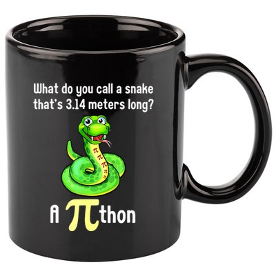 Funny Pi Day Puns Pithon Math Teacher Jokes 11oz C Handle Ceramic Mug