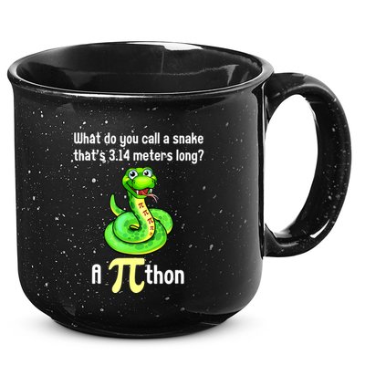 Funny Pi Day Puns Pithon Math Teacher Jokes 15oz Campfire Ceramic Mug