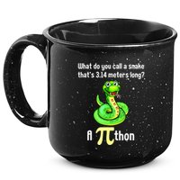Funny Pi Day Puns Pithon Math Teacher Jokes 15oz Campfire Ceramic Mug