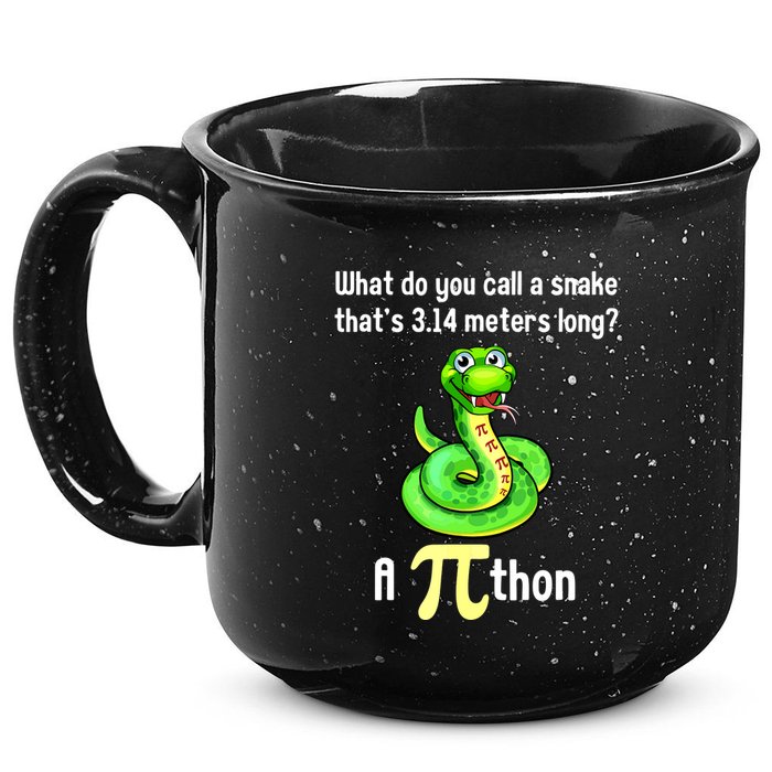 Funny Pi Day Puns Pithon Math Teacher Jokes 15oz Campfire Ceramic Mug