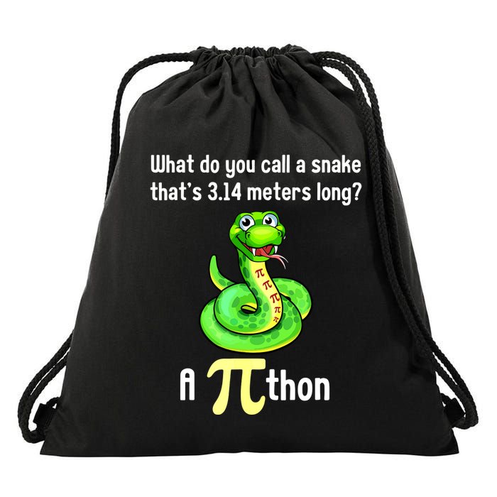 Funny Pi Day Puns Pithon Math Teacher Jokes Drawstring Bag