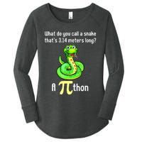 Funny Pi Day Puns Pithon Math Teacher Jokes Women's Perfect Tri Tunic Long Sleeve Shirt