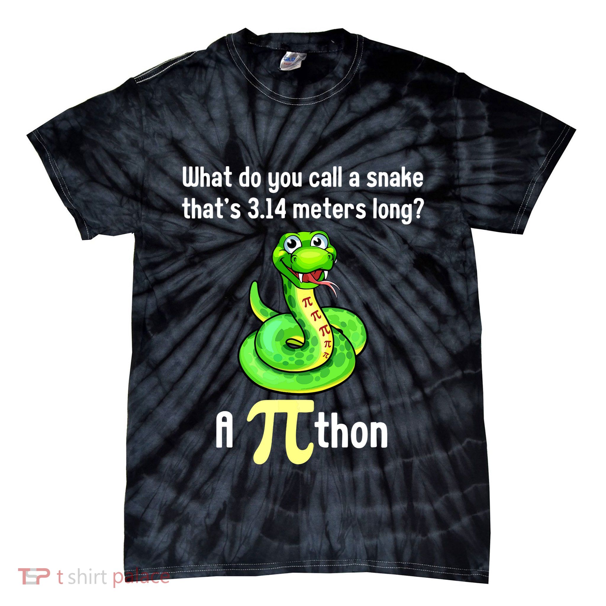 Funny Pi Day Puns Pithon Math Teacher Jokes Tie-Dye T-Shirt