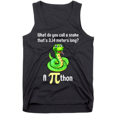 Funny Pi Day Puns Pithon Math Teacher Jokes Tank Top