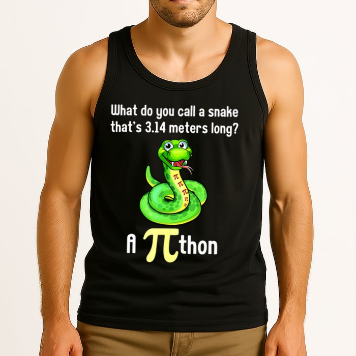 Funny Pi Day Puns Pithon Math Teacher Jokes Tank Top