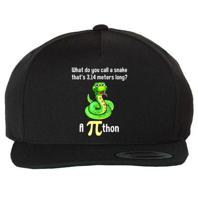Funny Pi Day Puns Pithon Math Teacher Jokes Wool Snapback Cap
