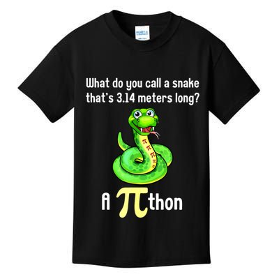 Funny Pi Day Puns Pithon Math Teacher Jokes Kids T-Shirt