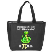 Funny Pi Day Puns Pithon Math Teacher Jokes Zip Tote Bag