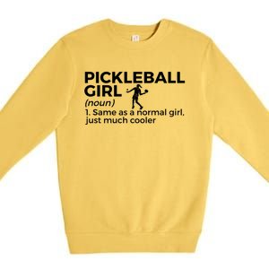 Funny Pickleball Definition Funny Gift Premium Crewneck Sweatshirt