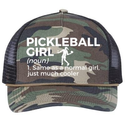 Funny Pickleball Definition Funny Gift Retro Rope Trucker Hat Cap