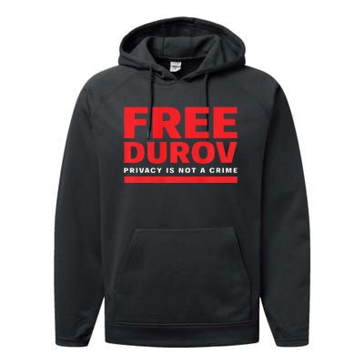 Free Pavel Durov Performance Fleece Hoodie