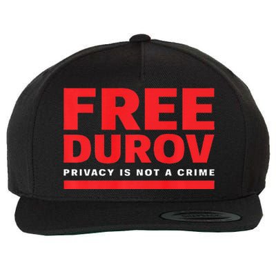 Free Pavel Durov Wool Snapback Cap