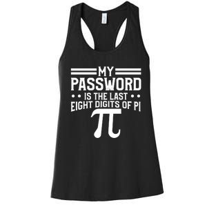 Funny Pi Day Joke Celebrate Pi Day March 14 Math And Science Meaningful Gift Women's Racerback Tank