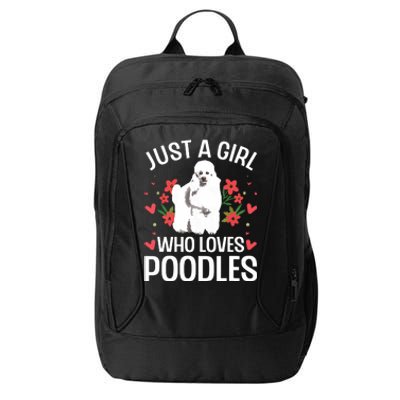 Funny Poodle Design For Girl Women Standard Poodle Lovers City Backpack