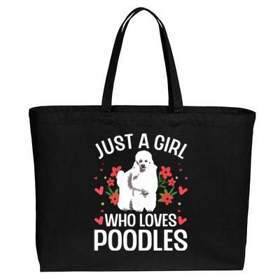 Funny Poodle Design For Girl Women Standard Poodle Lovers Cotton Canvas Jumbo Tote