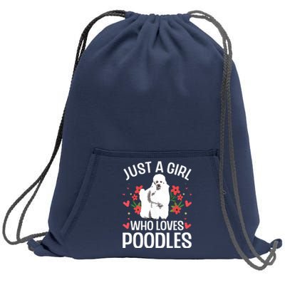 Funny Poodle Design For Girl Women Standard Poodle Lovers Sweatshirt Cinch Pack Bag