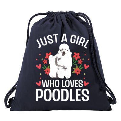 Funny Poodle Design For Girl Women Standard Poodle Lovers Drawstring Bag