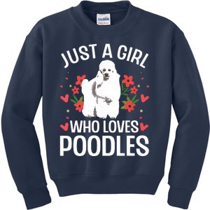 Funny Poodle Design For Girl Women Standard Poodle Lovers Kids Sweatshirt