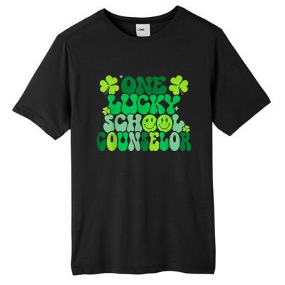 Funny Patrick's Day, Groovy Teacher One Lucky School Counselor Tall Fusion ChromaSoft Performance T-Shirt