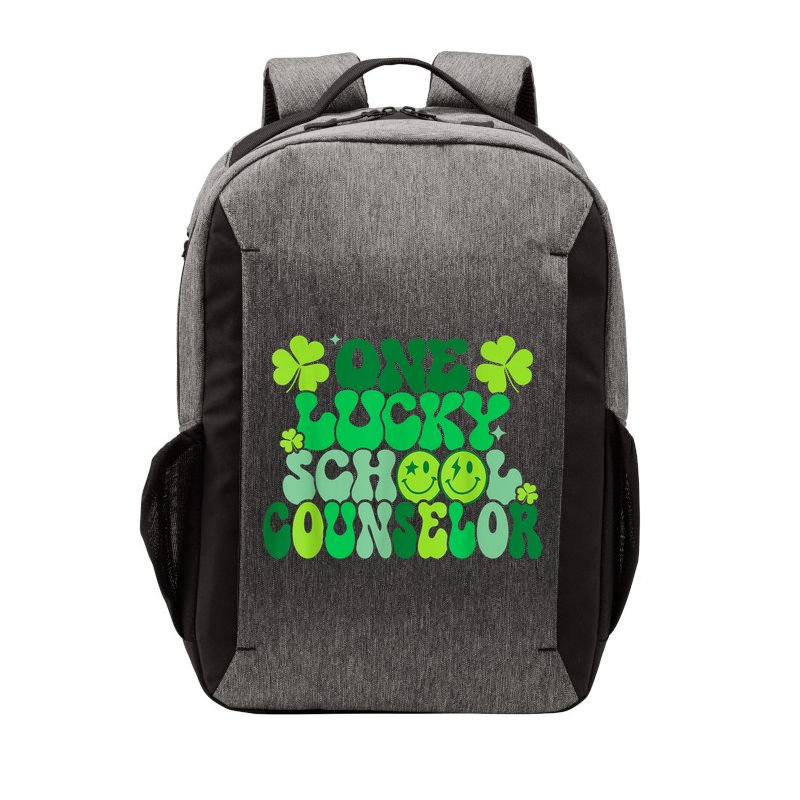 Funny Patrick's Day, Groovy Teacher One Lucky School Counselor Vector Backpack