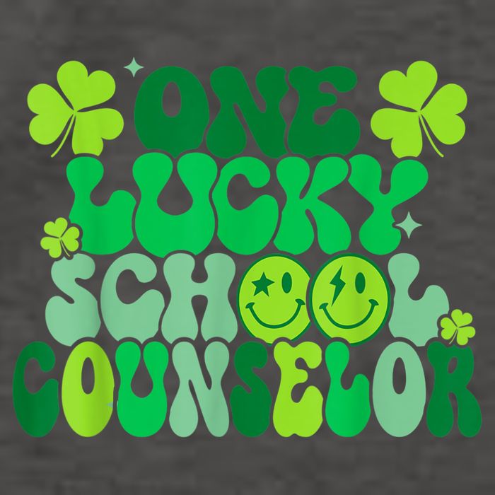 Funny Patrick's Day, Groovy Teacher One Lucky School Counselor Vector Backpack