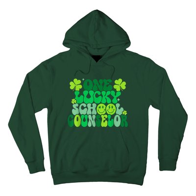 Funny Patrick's Day, Groovy Teacher One Lucky School Counselor Hoodie