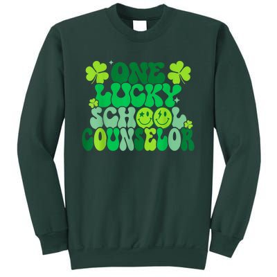 Funny Patrick's Day, Groovy Teacher One Lucky School Counselor Sweatshirt