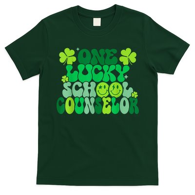 Funny Patrick's Day, Groovy Teacher One Lucky School Counselor T-Shirt