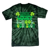 Funny Patrick's Day, Groovy Teacher One Lucky School Counselor Tie-Dye T-Shirt