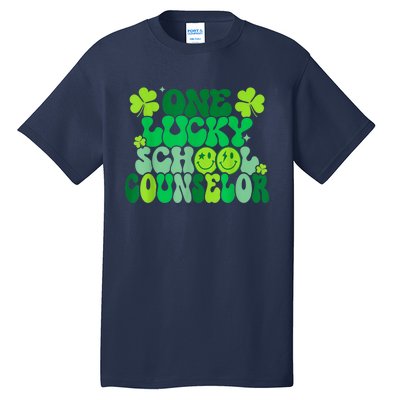 Funny Patrick's Day, Groovy Teacher One Lucky School Counselor Tall T-Shirt