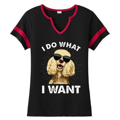 Funny Poodle Design For Men Women Dog Breed Poodle Lovers Ladies Halftime Notch Neck Tee