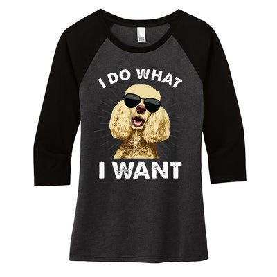 Funny Poodle Design For Men Women Dog Breed Poodle Lovers Women's Tri-Blend 3/4-Sleeve Raglan Shirt