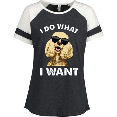 Funny Poodle Design For Men Women Dog Breed Poodle Lovers Enza Ladies Jersey Colorblock Tee