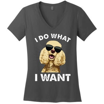 Funny Poodle Design For Men Women Dog Breed Poodle Lovers Women's V-Neck T-Shirt