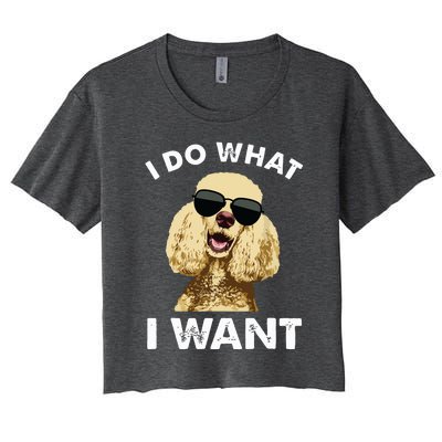 Funny Poodle Design For Men Women Dog Breed Poodle Lovers Women's Crop Top Tee