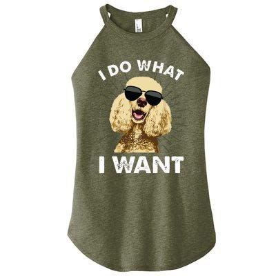 Funny Poodle Design For Men Women Dog Breed Poodle Lovers Women's Perfect Tri Rocker Tank