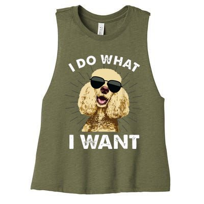 Funny Poodle Design For Men Women Dog Breed Poodle Lovers Women's Racerback Cropped Tank