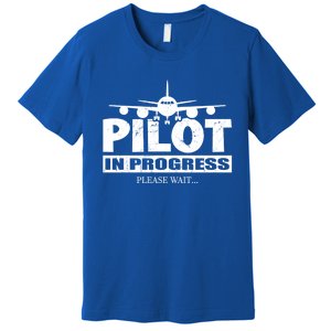 Funny Pilot Design Copilot Flight Pilot In Progress Future Funny Gift Premium T-Shirt