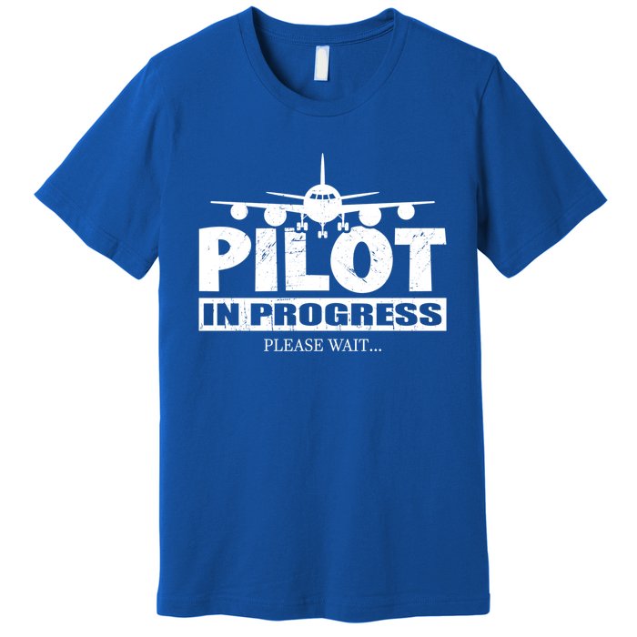 Funny Pilot Design Copilot Flight Pilot In Progress Future Funny Gift Premium T-Shirt