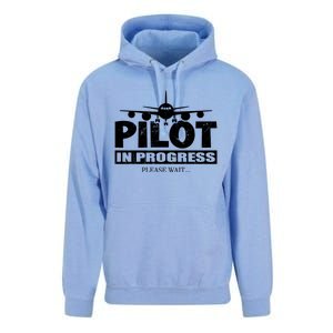 Funny Pilot Design Copilot Flight Pilot In Progress Future Funny Gift Unisex Surf Hoodie