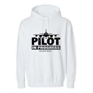 Funny Pilot Design Copilot Flight Pilot In Progress Future Funny Gift Garment-Dyed Fleece Hoodie