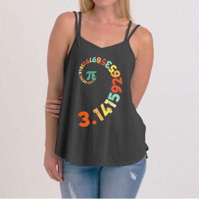 Funny Pi Day Clothing Spiral Pi Math Tee for Pi Day 3.14 Women's Strappy Tank