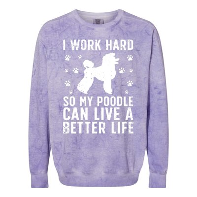 Funny Poodle Design For Men Women Kids Standard Poodle Lover Colorblast Crewneck Sweatshirt