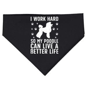 Funny Poodle Design For Men Women Kids Standard Poodle Lover USA-Made Doggie Bandana