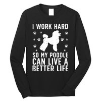 Funny Poodle Design For Men Women Kids Standard Poodle Lover Long Sleeve Shirt