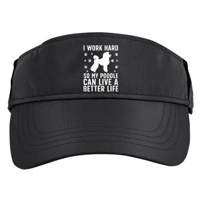 Funny Poodle Design For Men Women Kids Standard Poodle Lover Adult Drive Performance Visor