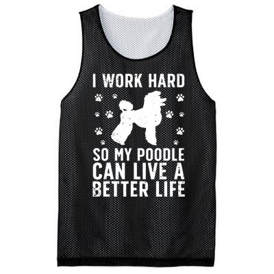 Funny Poodle Design For Men Women Kids Standard Poodle Lover Mesh Reversible Basketball Jersey Tank