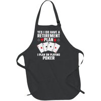 Funny Poker Design Poker Player Casino Gambler Full-Length Apron With Pockets