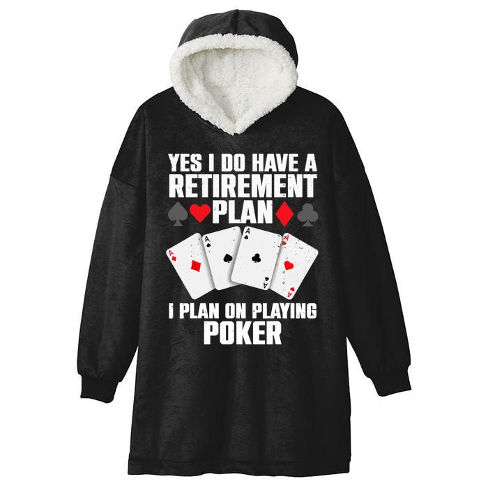 Funny Poker Design Poker Player Casino Gambler Hooded Wearable Blanket