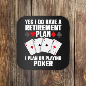 Funny Poker Design Poker Player Casino Gambler Coaster